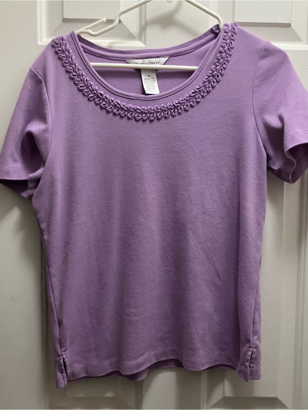 Drapers And Damon’s Women’s Purple Short Sleeve Shirt Medium